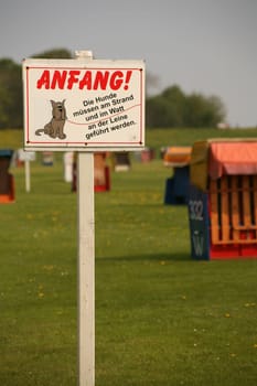 Dog beach in Grimmershörn Bay near Cuxhaven on the North Sea