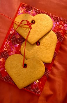 Heart-shaped cookies