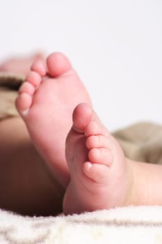 Close-up of unclothed baby feet