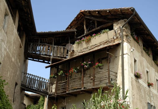 Traditional Ticino house in Carona. Carona is an almost 1000-year-old village and has a unique location between Monte San Salvatore and Monte Arbostora. High above the lake with a magnificent view of the massif of Monte Generoso,Carona is located on the
