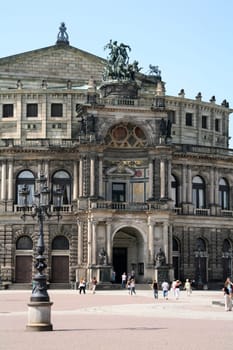 Façade of the Semperoper in Dresden