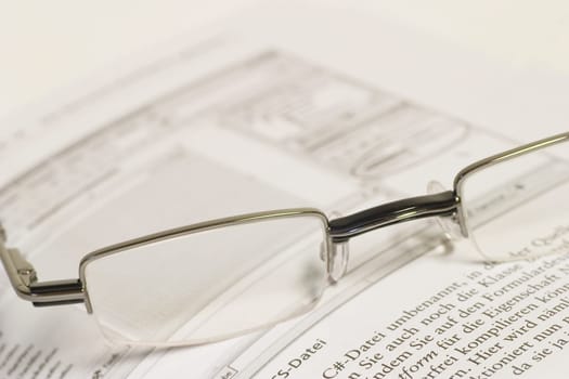 Book with glasses