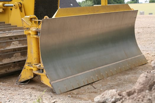 Tracked vehicle on a construction site