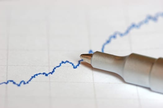 Stock exchange price with ballpoint pen 3