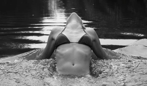 in the water