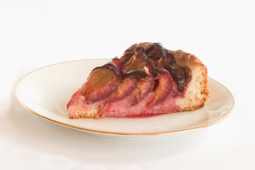 Plum cake made from fresh plums
