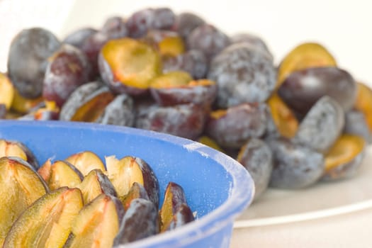 Plum cake made from fresh plums