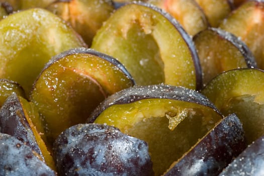 Plum cake made from fresh plums