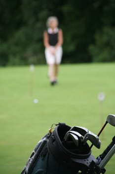 On a golf course