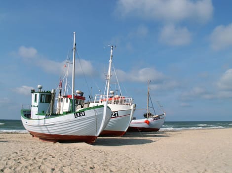 Fishing boats on the beach