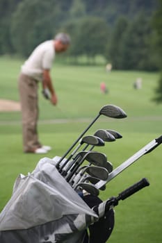 On a golf course