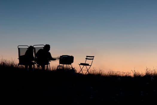 Eating together after sunset