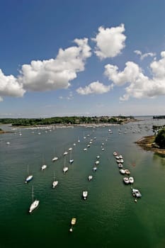 Sailboats near Combrit,Brittany