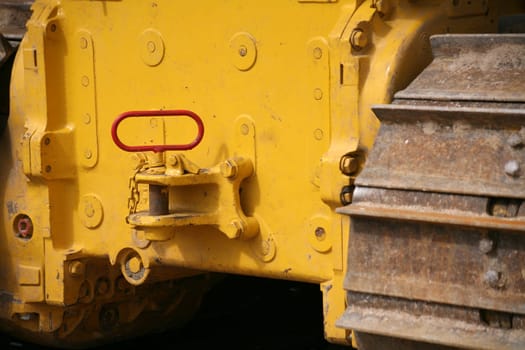 Tracked vehicle on a construction site