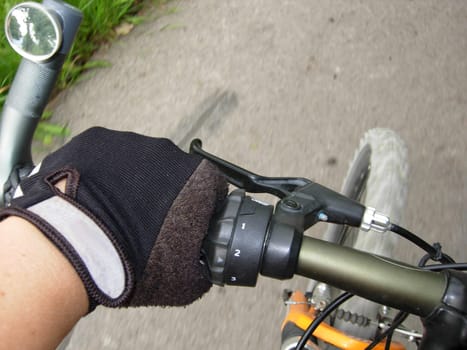 Underway with a mountain bike