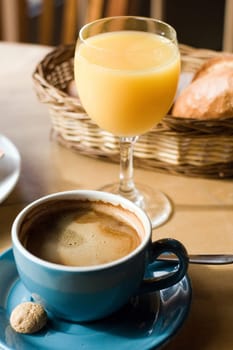 Coffee and orange juice