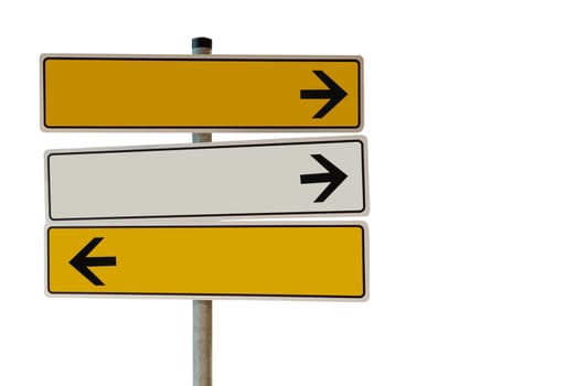 Insulated sign with free space for text