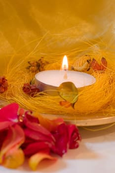 Candle with decoration