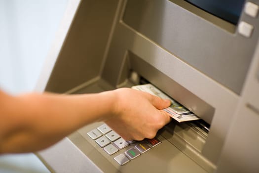 Withdrawing money