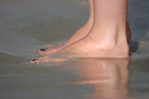 Feet on the beach