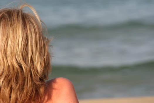 Relaxing on the beach