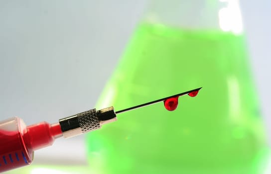 red green and liquid