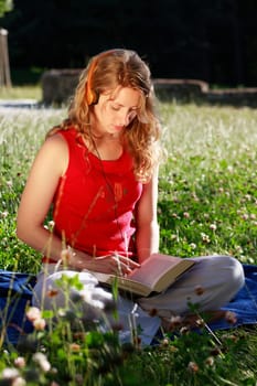 Student with book and headphones IV