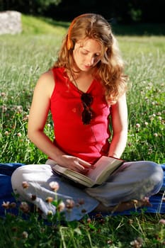 Student with book and headphones III