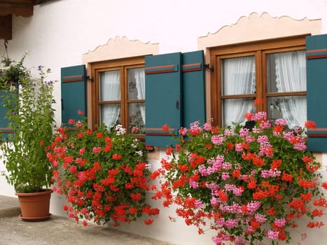 Bavarian-style flower window