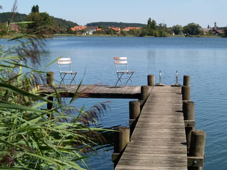 Steg am Seonsee in Bavaria