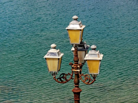 Sardinia,Alghero,lantern at the port