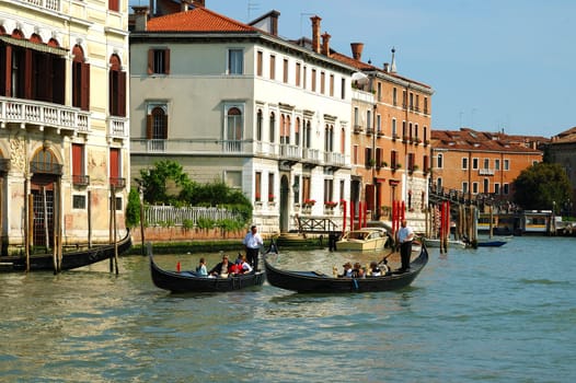 Gondola ride in Venice,Italy