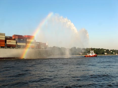 Welcome to the maiden arrival in the Port of Hamburg