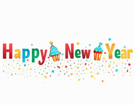 Minimalistic New Year background. High quality illustration