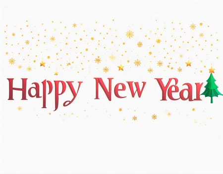 Minimalistic New Year background. High quality illustration