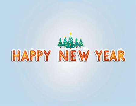 Minimalistic New Year background. High quality illustration