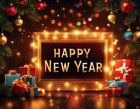 Beautiful New Year background. High quality illustration