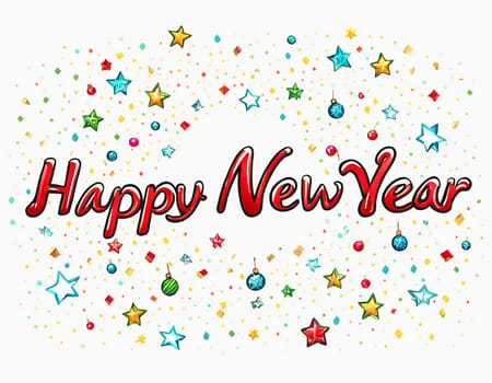 Minimalistic New Year background. High quality illustration