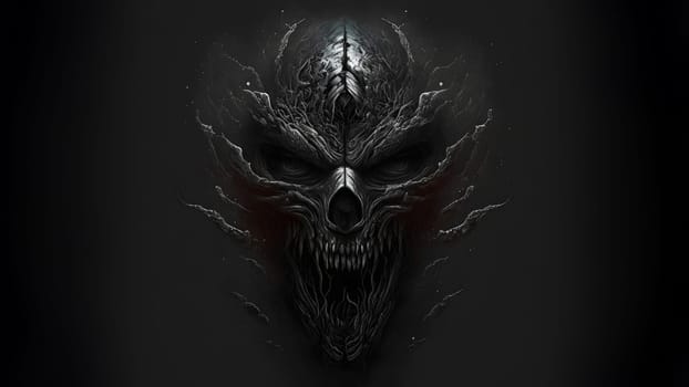 demonic nightmare beast covered with sharp thorns, neural network generated art. Digitally generated image. Not based on any actual person, scene or pattern.
