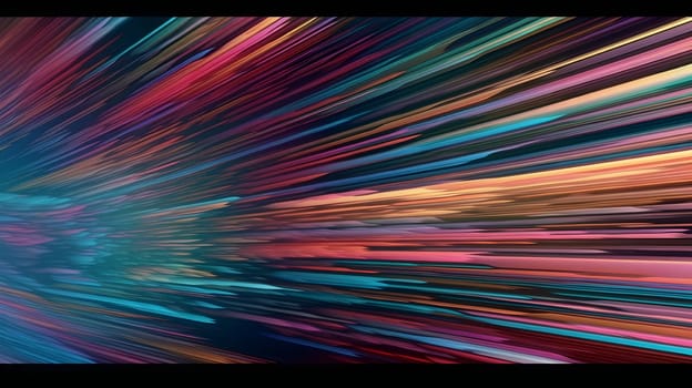 Abstract speed motion blur striped glitchy distorted background and wallpaper. Neural network generated in May 2023. Not based on any actual scene or pattern.