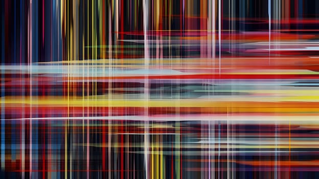 Abstract speed motion blur striped glitchy distorted background and wallpaper. Neural network generated in May 2023. Not based on any actual scene or pattern.