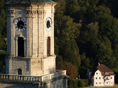 Church tower in Burghausen