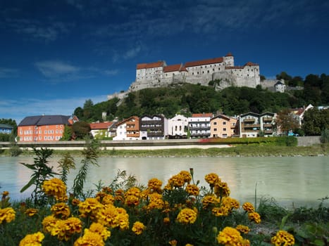 Castle complex in Burghausen