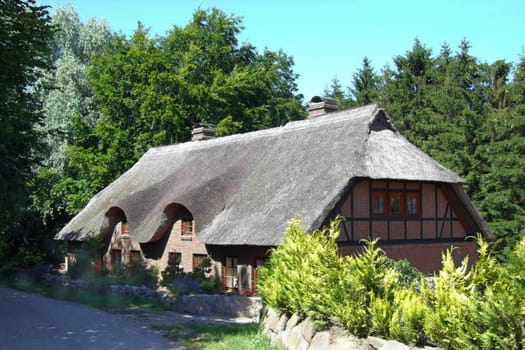 lonely country house in the forest in Schlewig-Holstein
