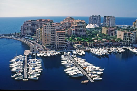 Monaco,harbour with skyscrapers