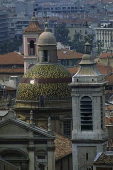 Nice,old town with church towers