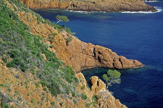 Corniche de l'Esterel,rocky landscape