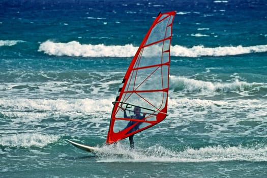 La Ciotat,surfer in the Mediterranean