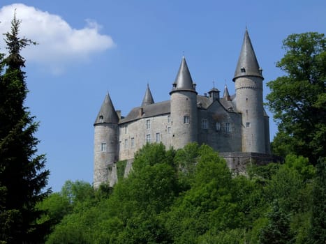 This castle in the Belgian Ardennes has been inhabited by the same family since 1230 until today. It is located near the village of Celles,south of Dinant