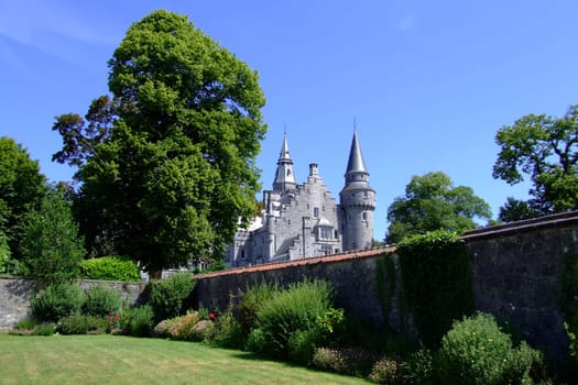 This castle in Leignon is located south of Ciney in the Belgian Ardennes
